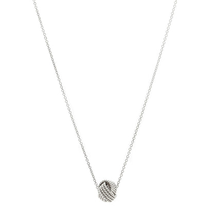 Tiffany Sterling Silver Twist Knot Pendant Necklace 1 of 4