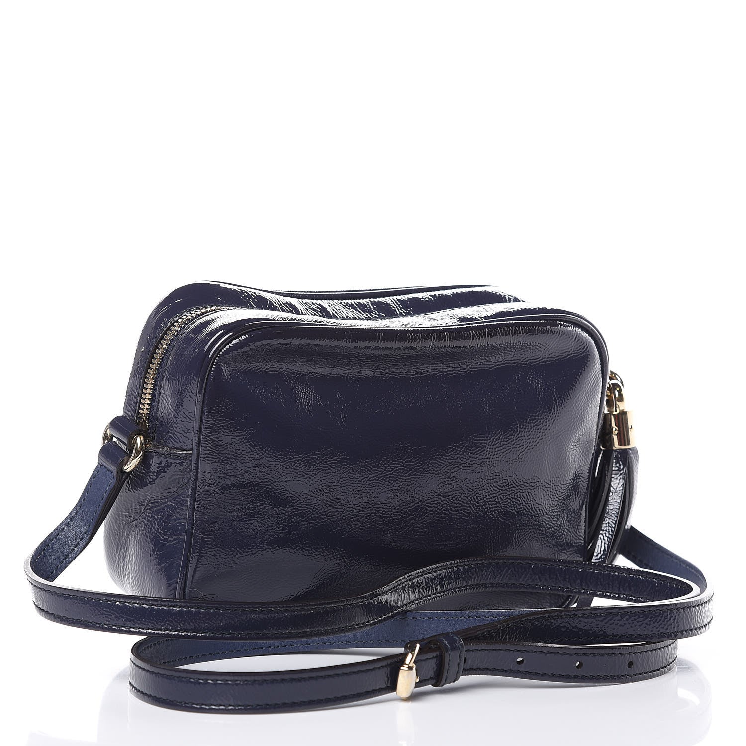 Gucci Vernice Naplack Small Soho Disco Bag Uniform Blue 3 of 14