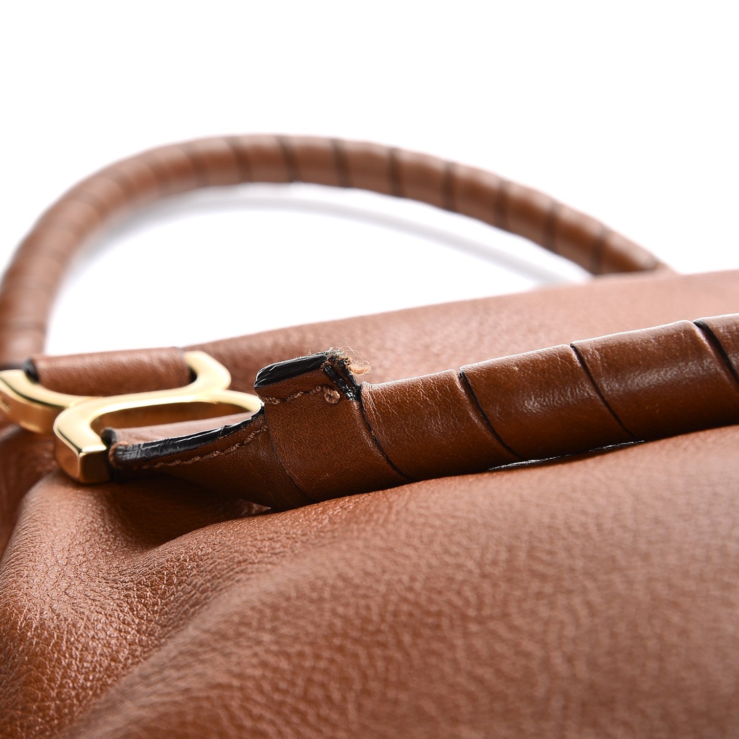 Calfskin Large Marcie Satchel Tan