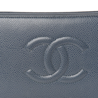 Chanel Caviar Large CC Timeless Zip Around Organizer Wallet Blue 10 of 23