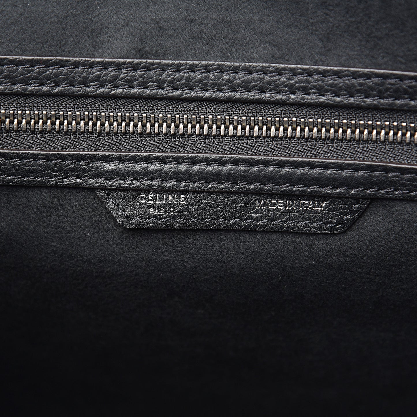 Drummed Calfskin Mini Luggage Black