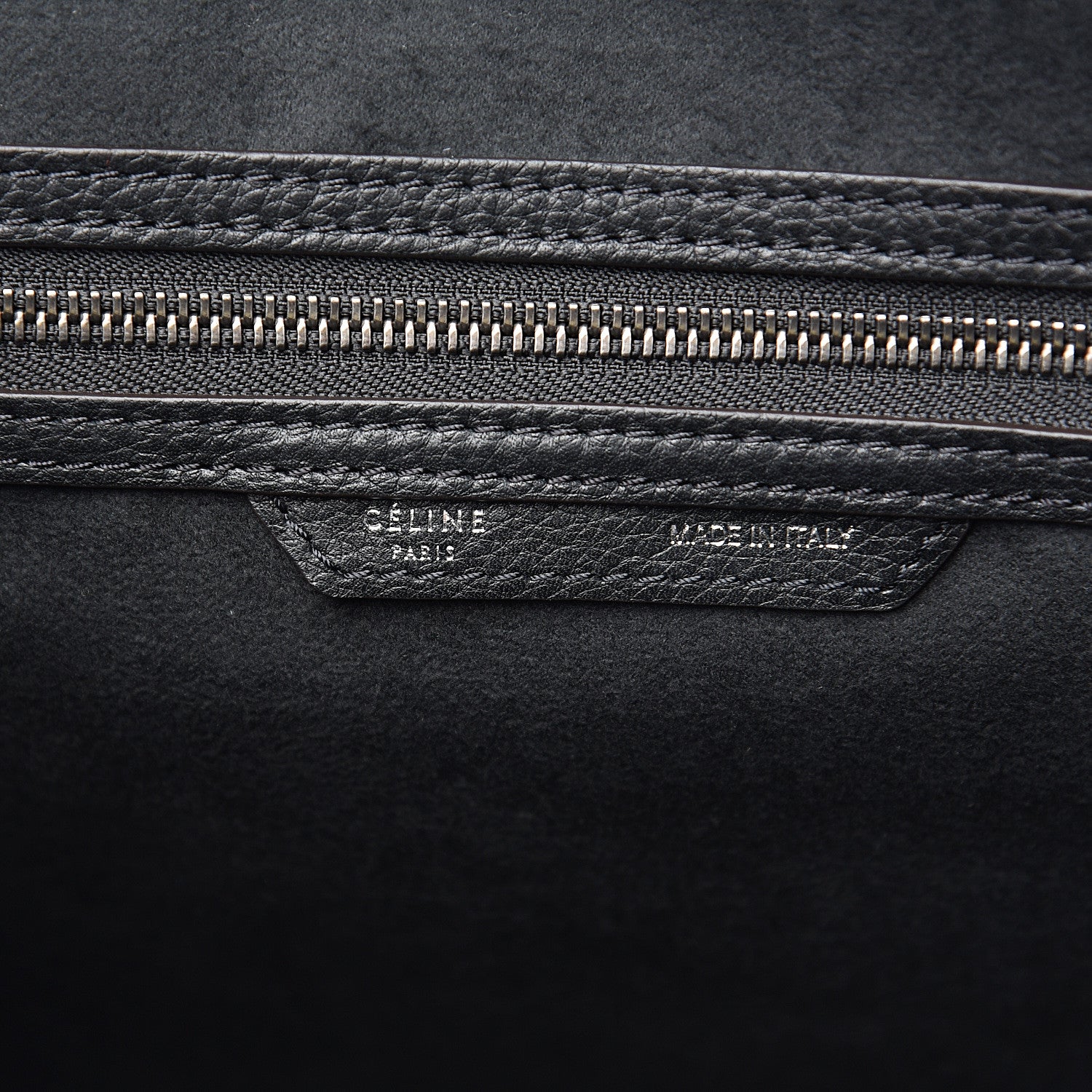 Celine Drummed Calfskin Mini Luggage Black 6 of 9