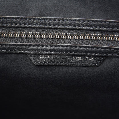 Celine Drummed Calfskin Mini Luggage Black 6 of 9