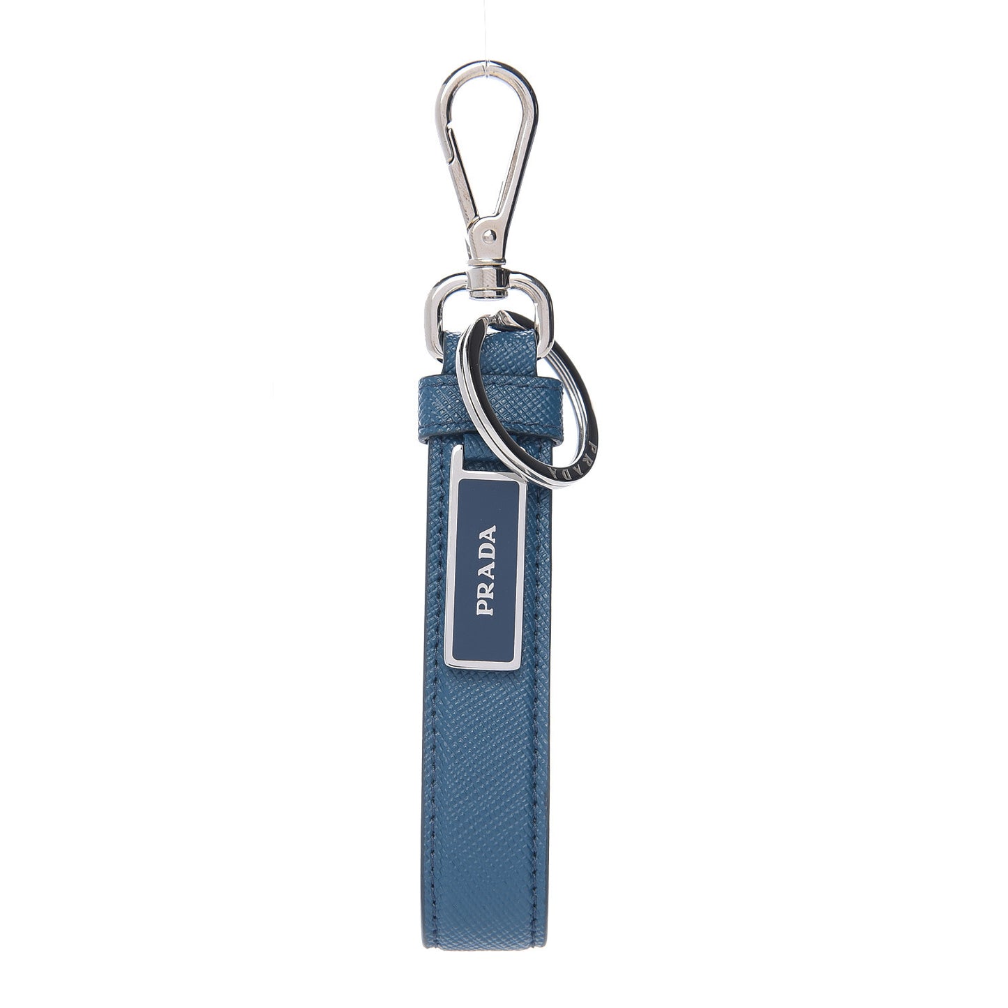 Saffiano Logo Keychain Charm Oceano