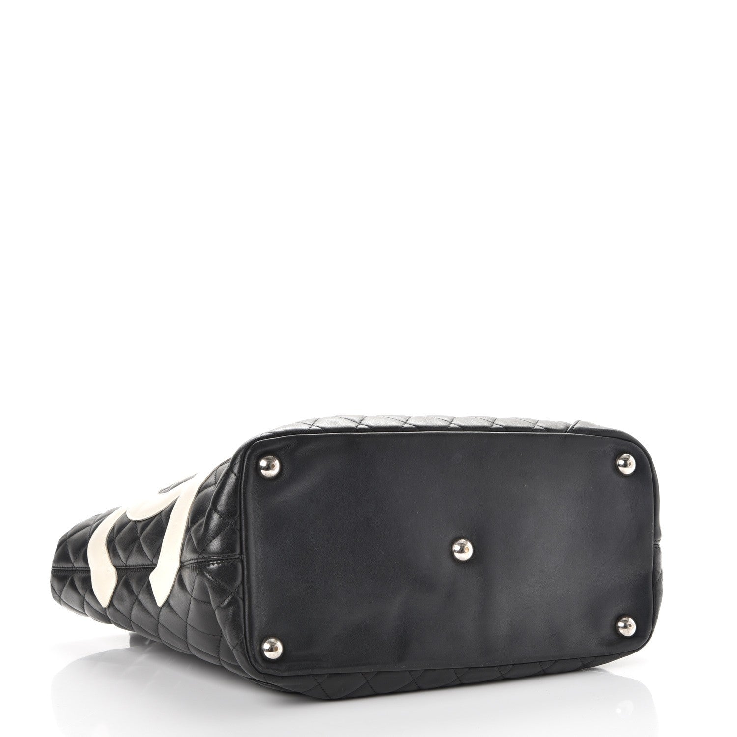 Chanel Calfskin Quilted Large Cambon Tote Black White 4 of 13