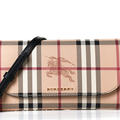 Burberry Haymarket Check Henley Wallet On Chain Black 7 of 11