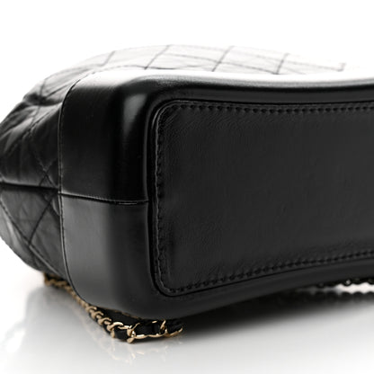 Chanel Aged Calfskin Quilted Small Gabrielle Backpack Black 9 of 10