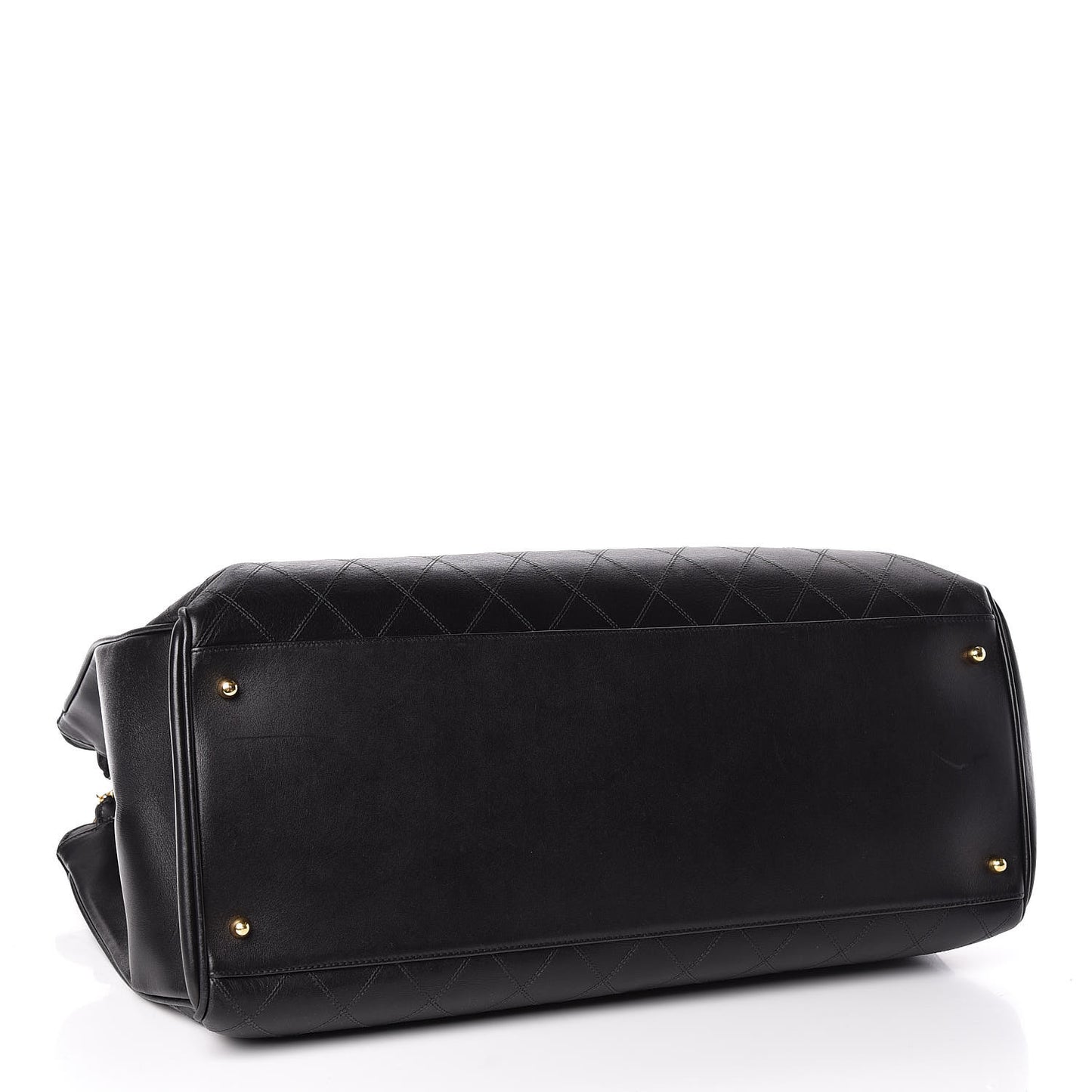 Calfskin Stitched XL Weekender Black