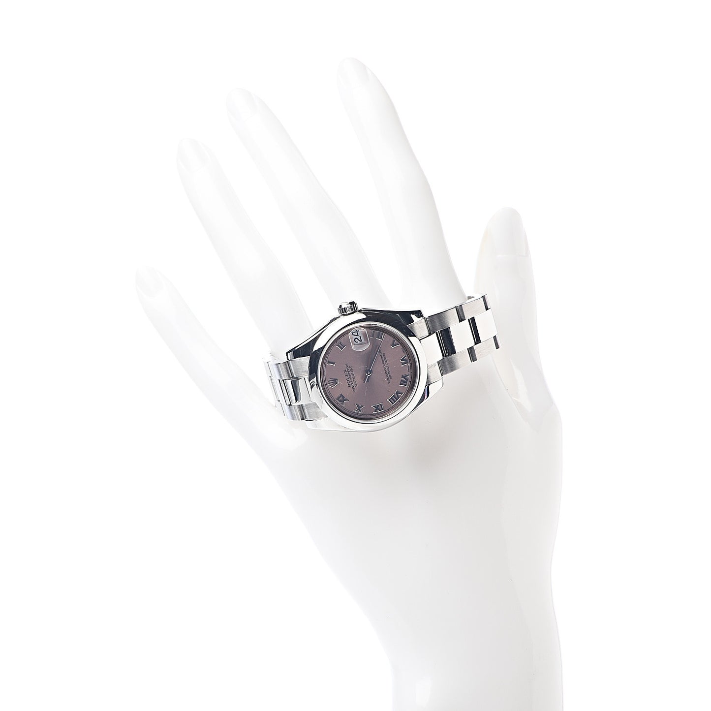 Stainless Steel 31mm Oyster Perpetual Datejust Watch Pink Roman 178240