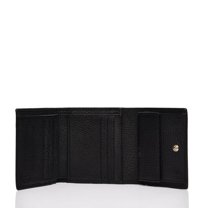 Gucci Pebbled Calfskin Soho Compact Flap Wallet Black 5 of 8