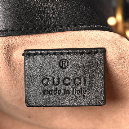 Gucci Calfskin Matelasse Super Mini GG Marmont Shoulder Bag Black 6 of 15