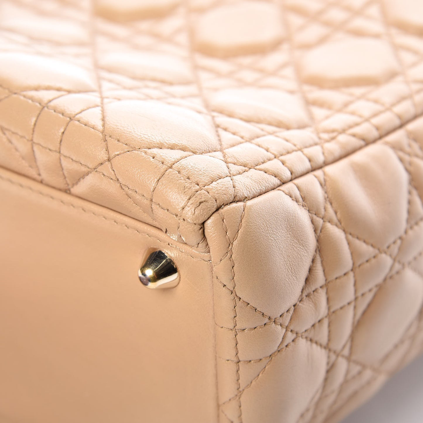 Lambskin Cannage Large Lady Dior Beige