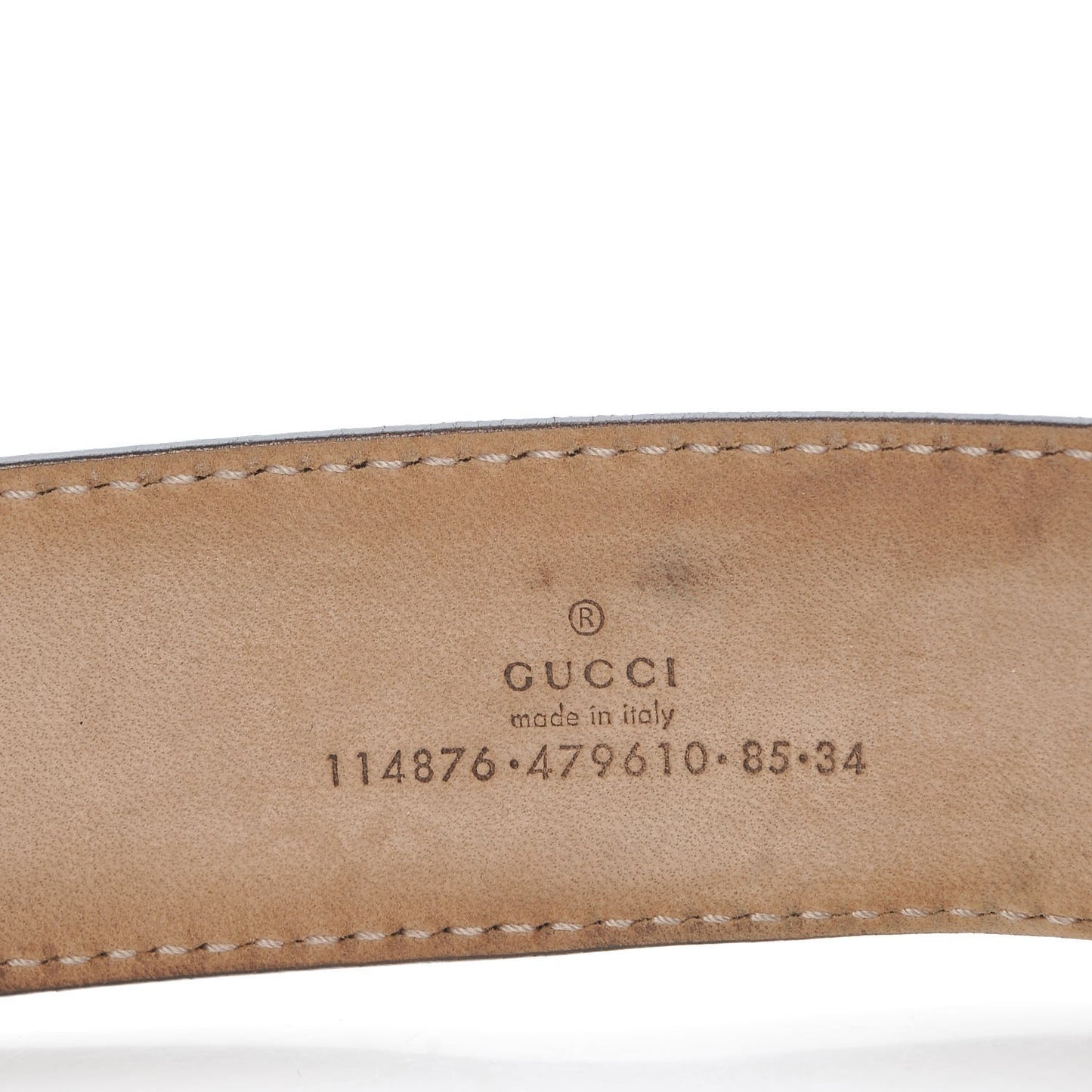 Metallic Soft Guccissima Interlocking G 40mm Belt 85 34 Champagne