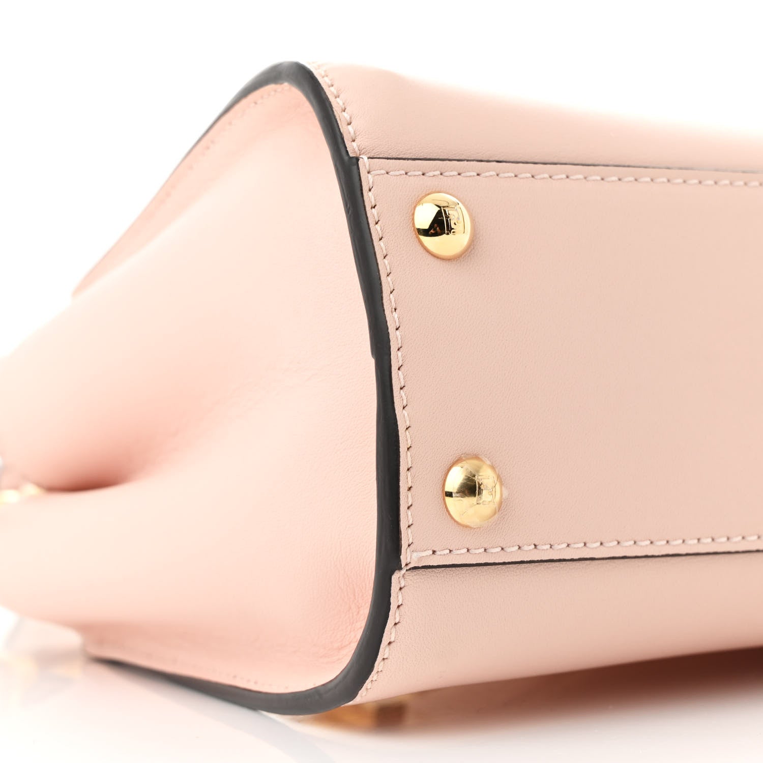 Fendi Vitello Seta Canvas FF Embroidered Mini Peekaboo Iconic Satchel  Rosa Confetto 9 of 11
