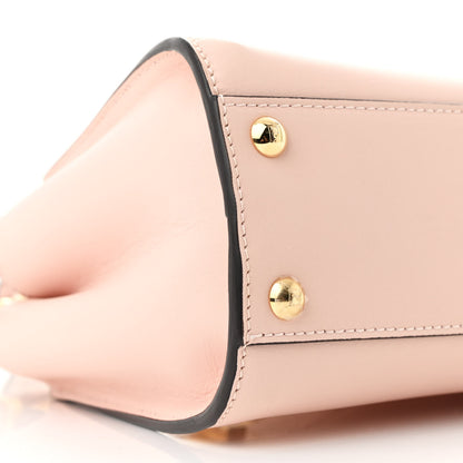 Fendi Vitello Seta Canvas FF Embroidered Mini Peekaboo Iconic Satchel  Rosa Confetto 9 of 11