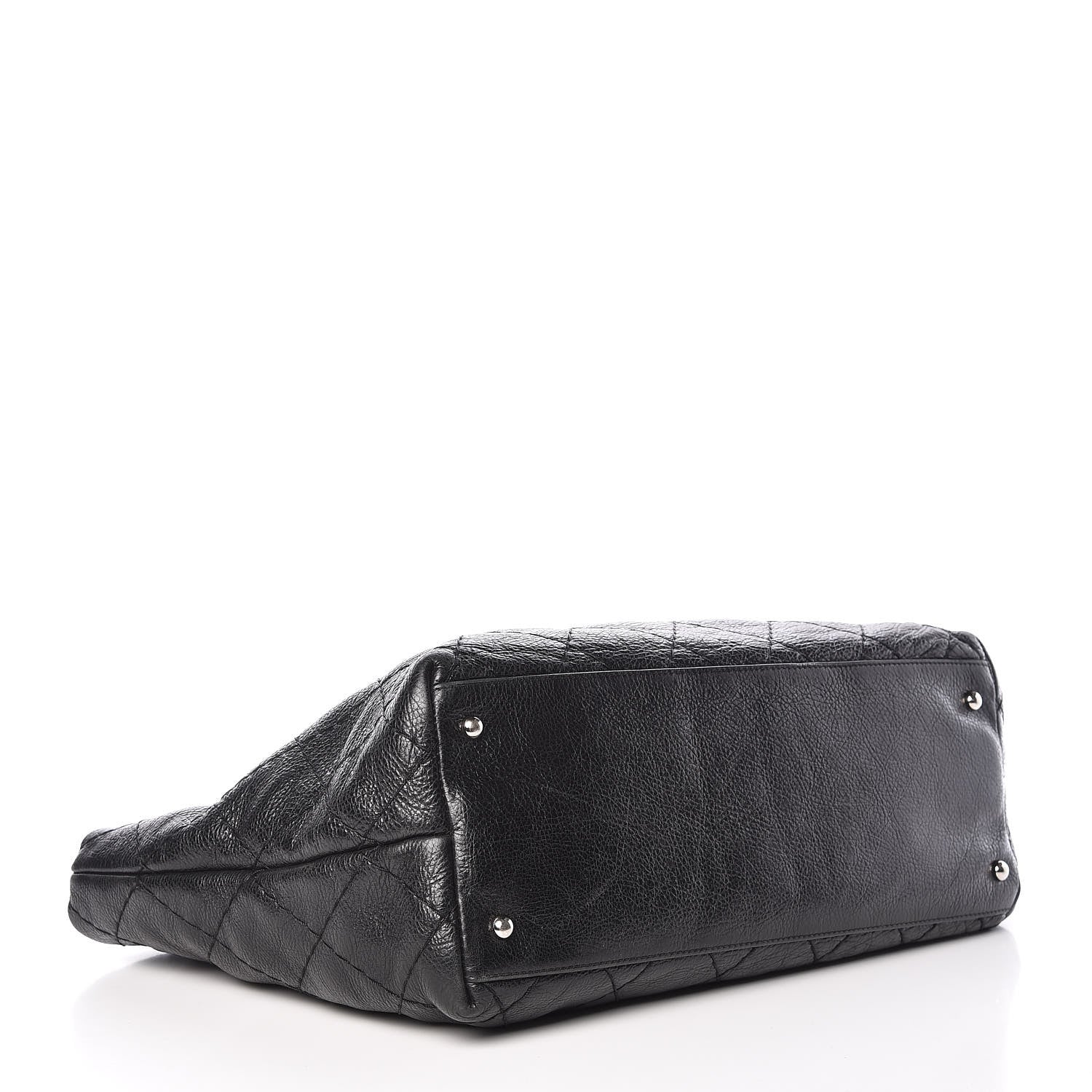 Chanel Glazed Calfskin Large On The Road Tote Black 4 of 15