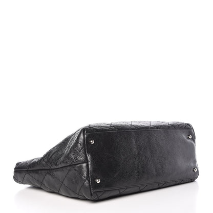Chanel Glazed Calfskin Large On The Road Tote Black 4 of 15