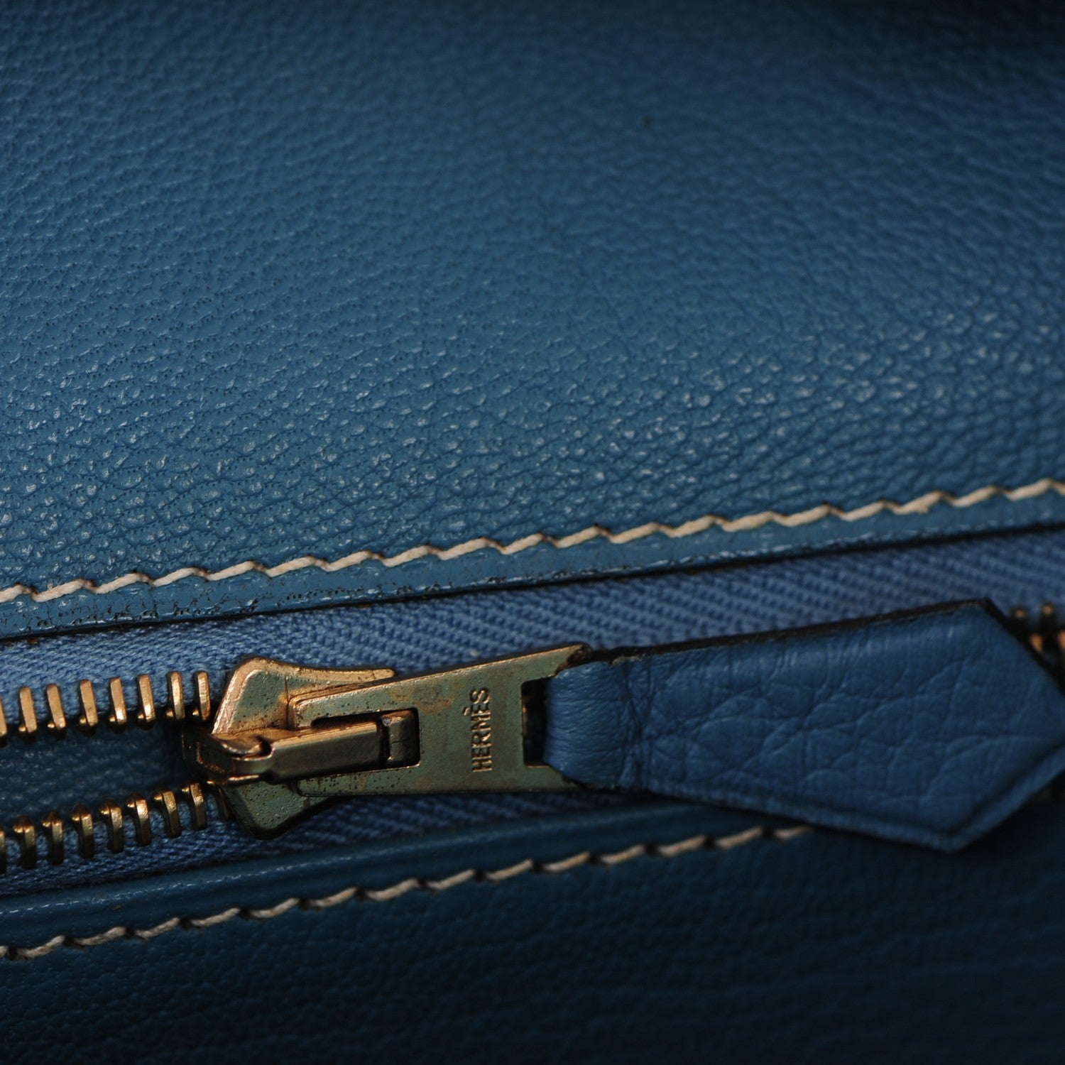 Hermes Togo Birkin 40 Blue Jean 14 of 27
