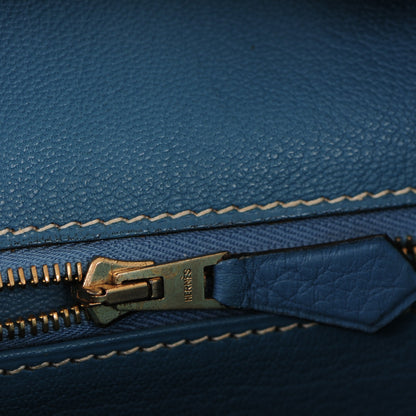 Hermes Togo Birkin 40 Blue Jean 14 of 27