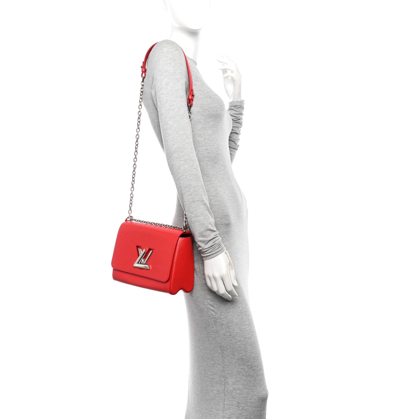 Epi Twist Shoulder Bag MM Coquelicot