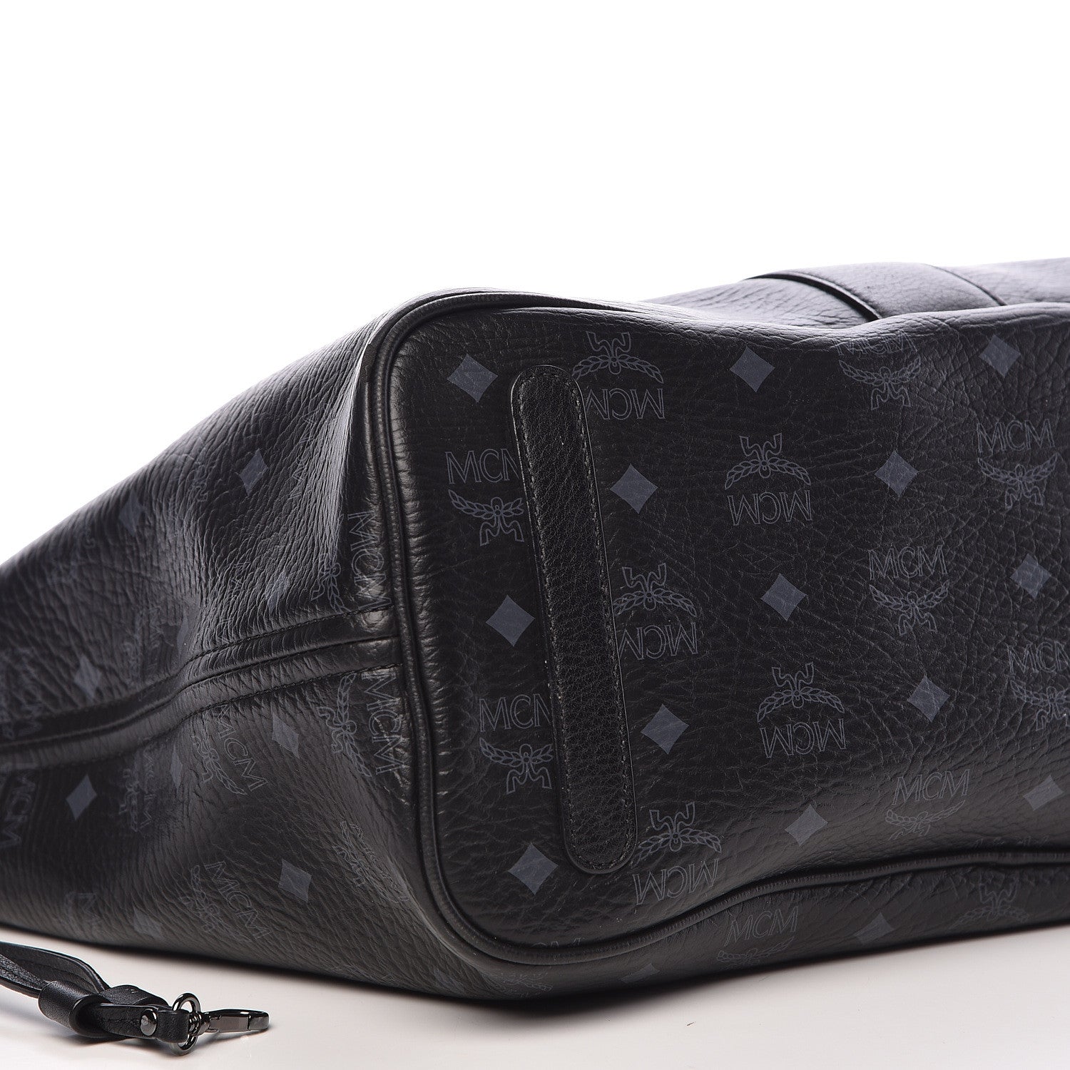 MCM Visetos Medium Liz Reversible Shopper Tote Black 10 of 20