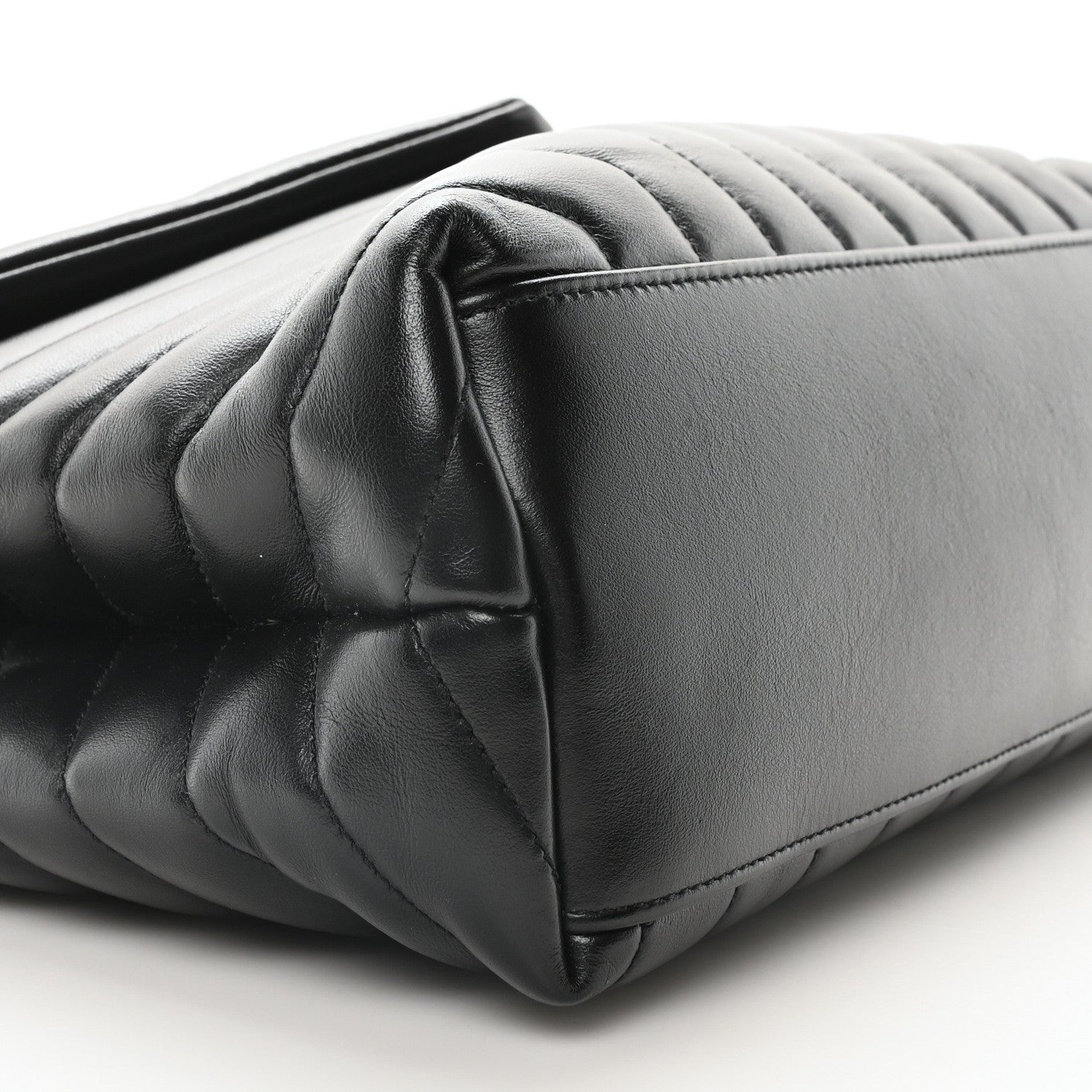 Saint Laurent Calfskin Y Quilted Monogram Medium Loulou Chain Satchel Black 9 of 10