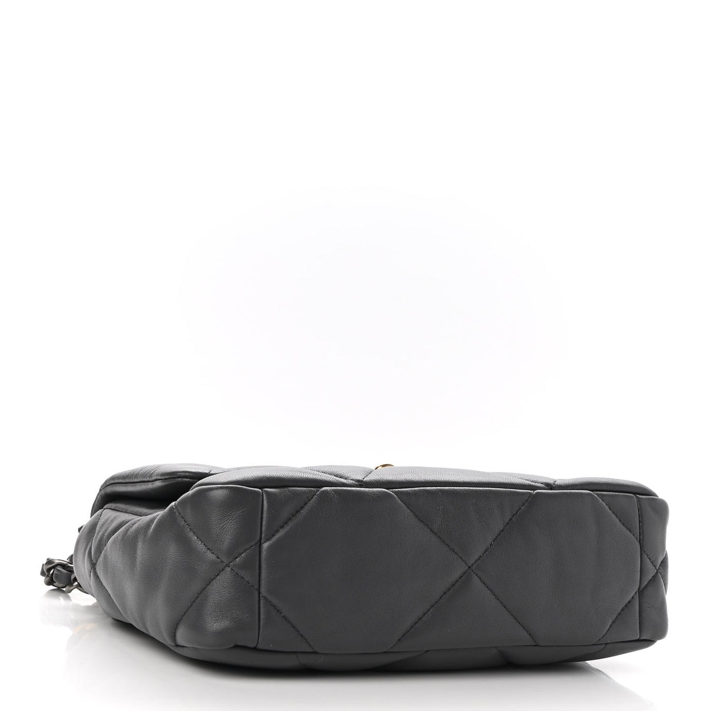 Lambskin Quilted Medium Chanel 19 Flap Dark Grey