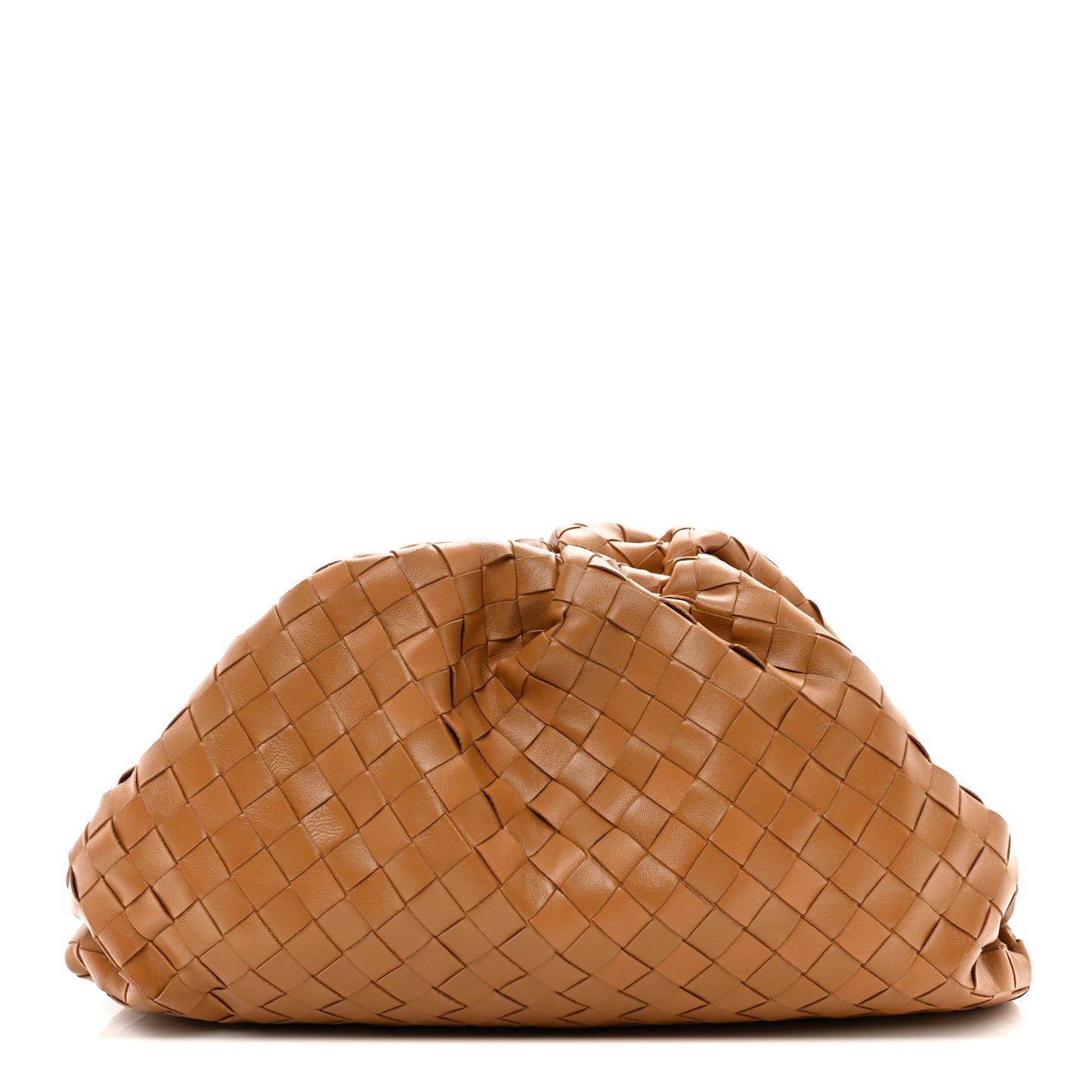 Nappa Maxi Intrecciato The Pouch Oversized Clutch Caramel