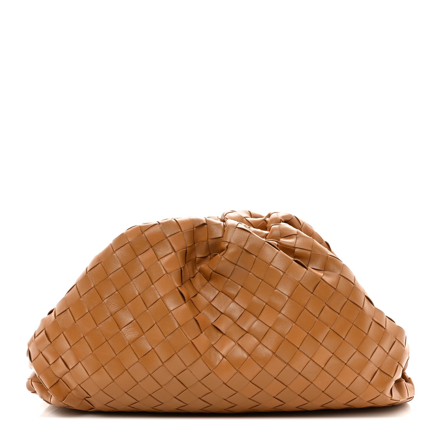 Bottega Veneta Nappa Maxi Intrecciato The Pouch Oversized Clutch Caramel 1 of 10