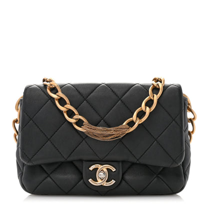 Chanel Lambskin Quilted Chain Flap Black 1 of 11