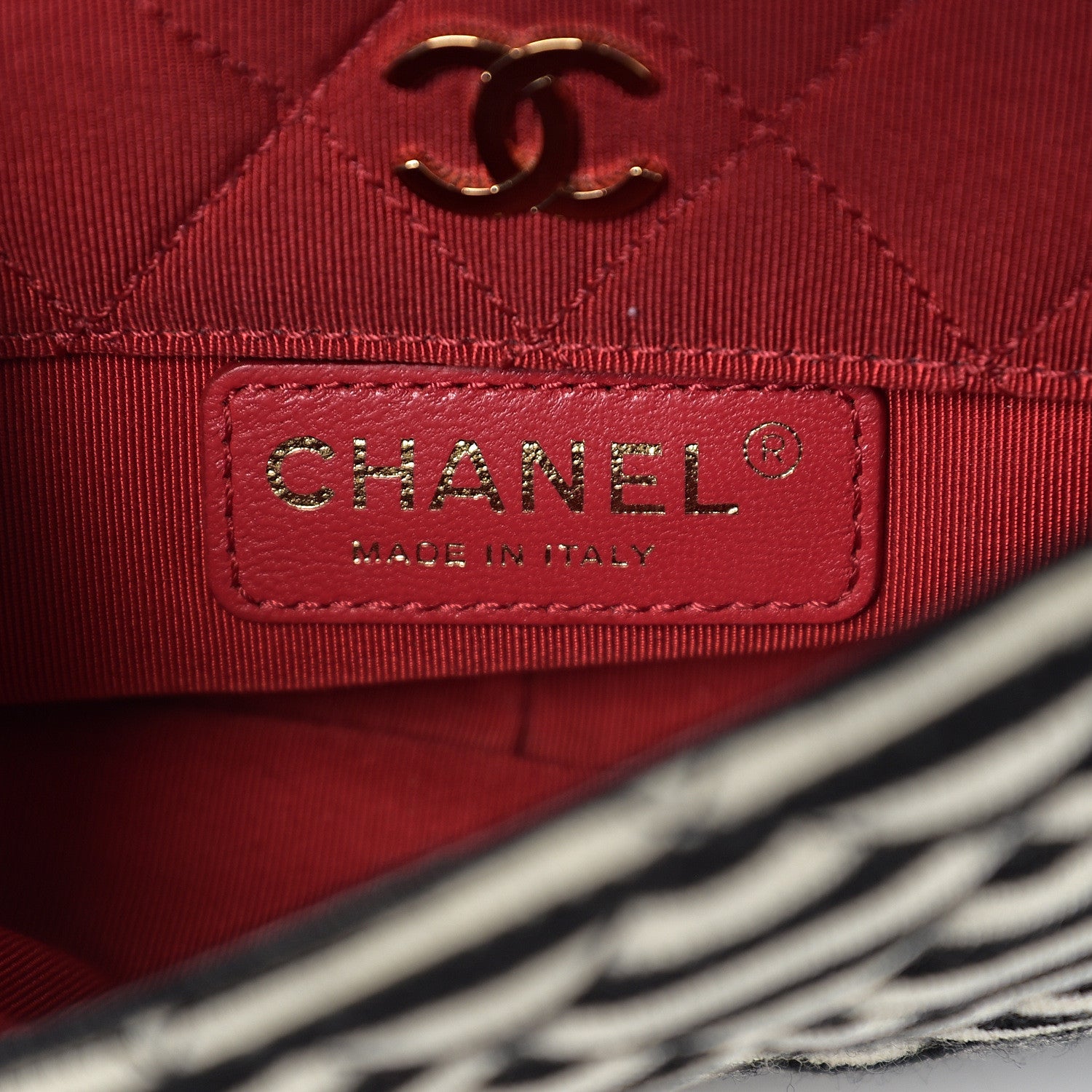 Chanel Jersey Quilted Small Coco Sailor Flap Black White 5 of 9