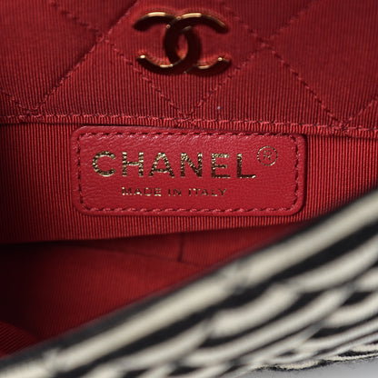 Chanel Jersey Quilted Small Coco Sailor Flap Black White 5 of 9