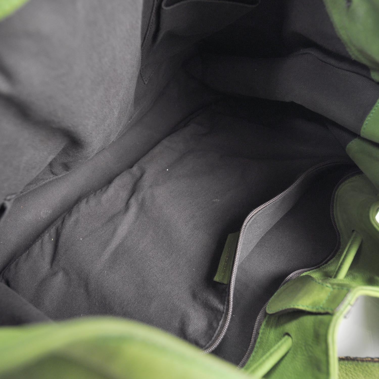 Burberry Leather Drawstring Hobo Green 7 of 8