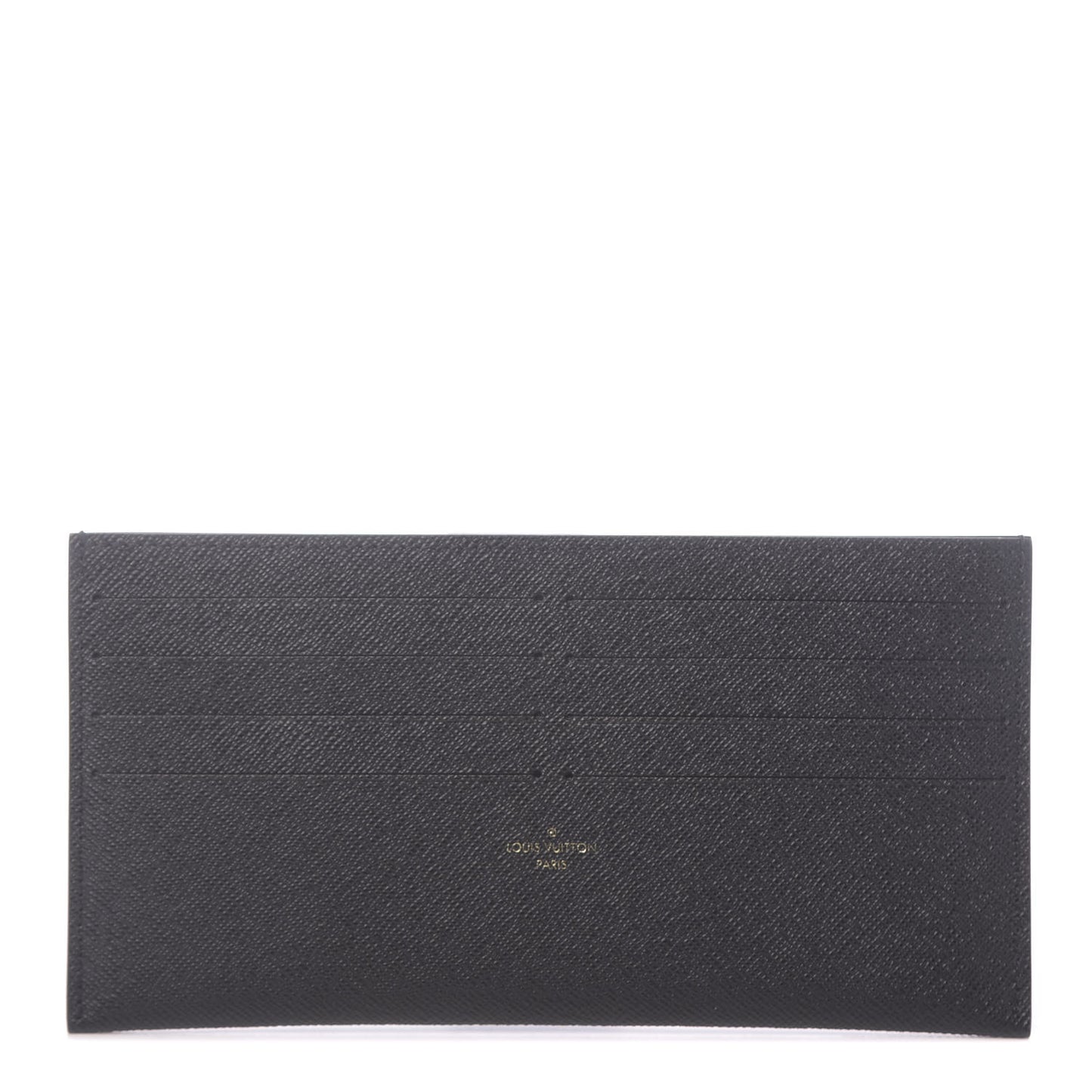 Calfskin Felicie Chain Wallet Card Holder Insert Black