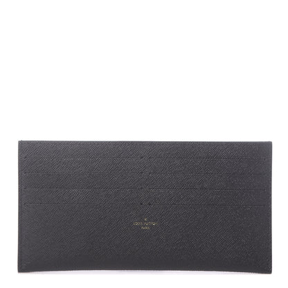 Louis Vuitton Calfskin Felicie Chain Wallet Card Holder Insert Black 1 of 6