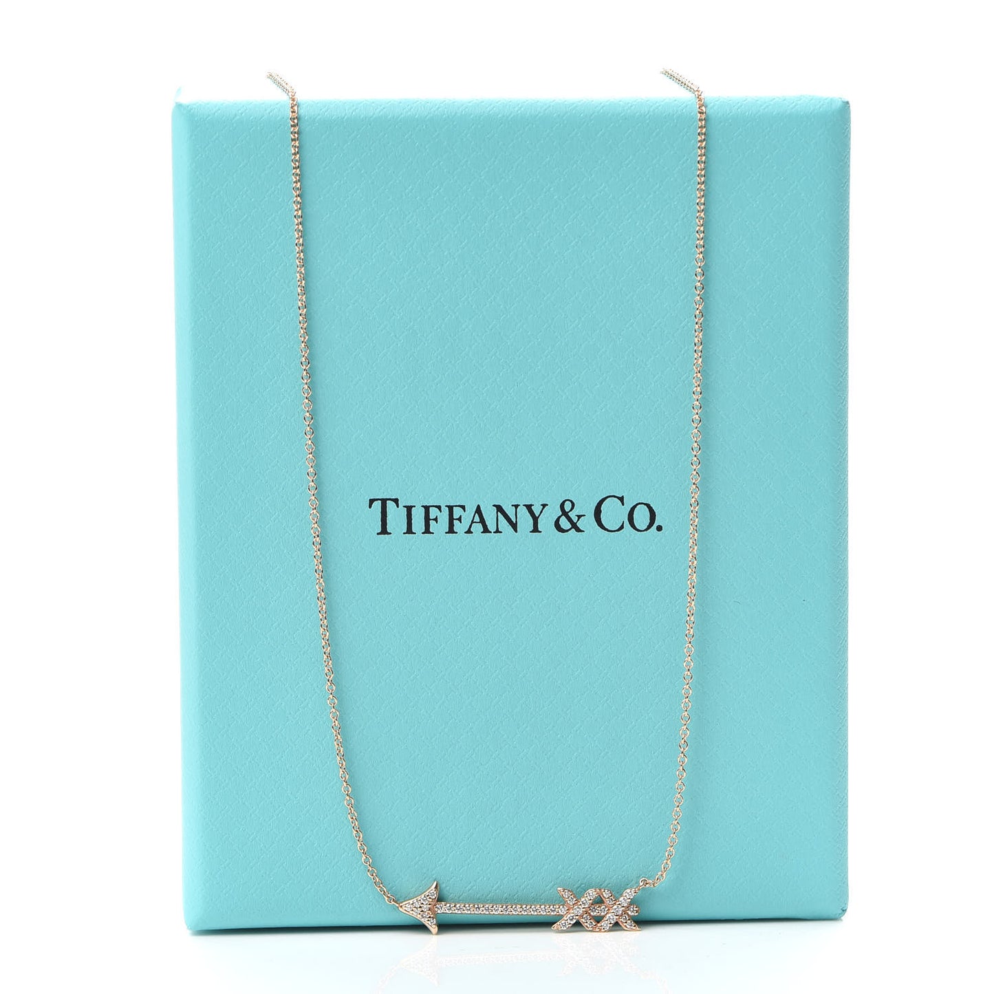 18K Rose Gold Diamond Paloma's Graffiti Arrow Pendant Necklace