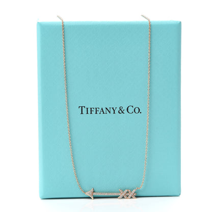 Tiffany 18K Rose Gold Diamond Paloma's Graffiti Arrow Pendant Necklace 6 of 6