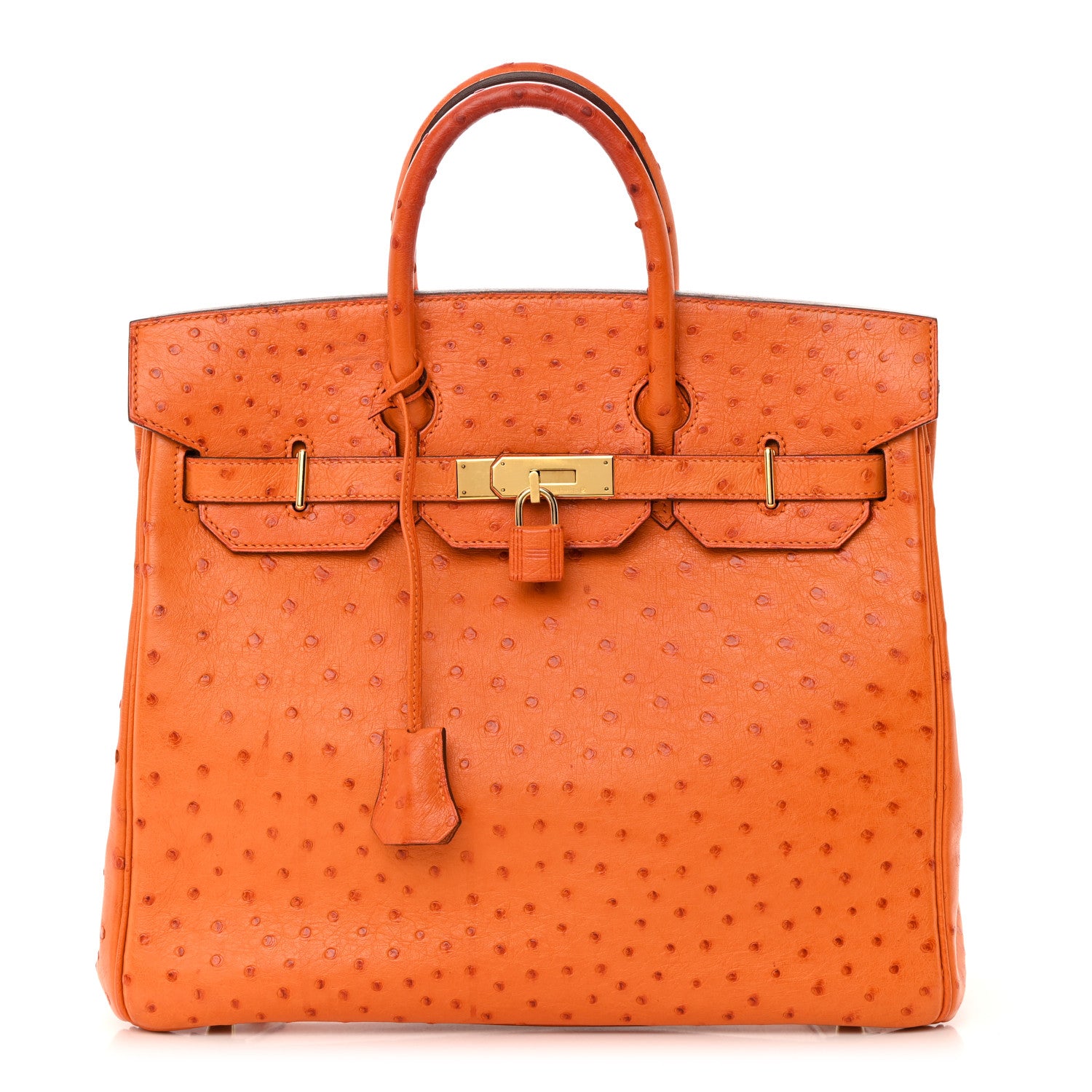 Hermes Ostrich HAC Birkin 32 Orange 1 of 20