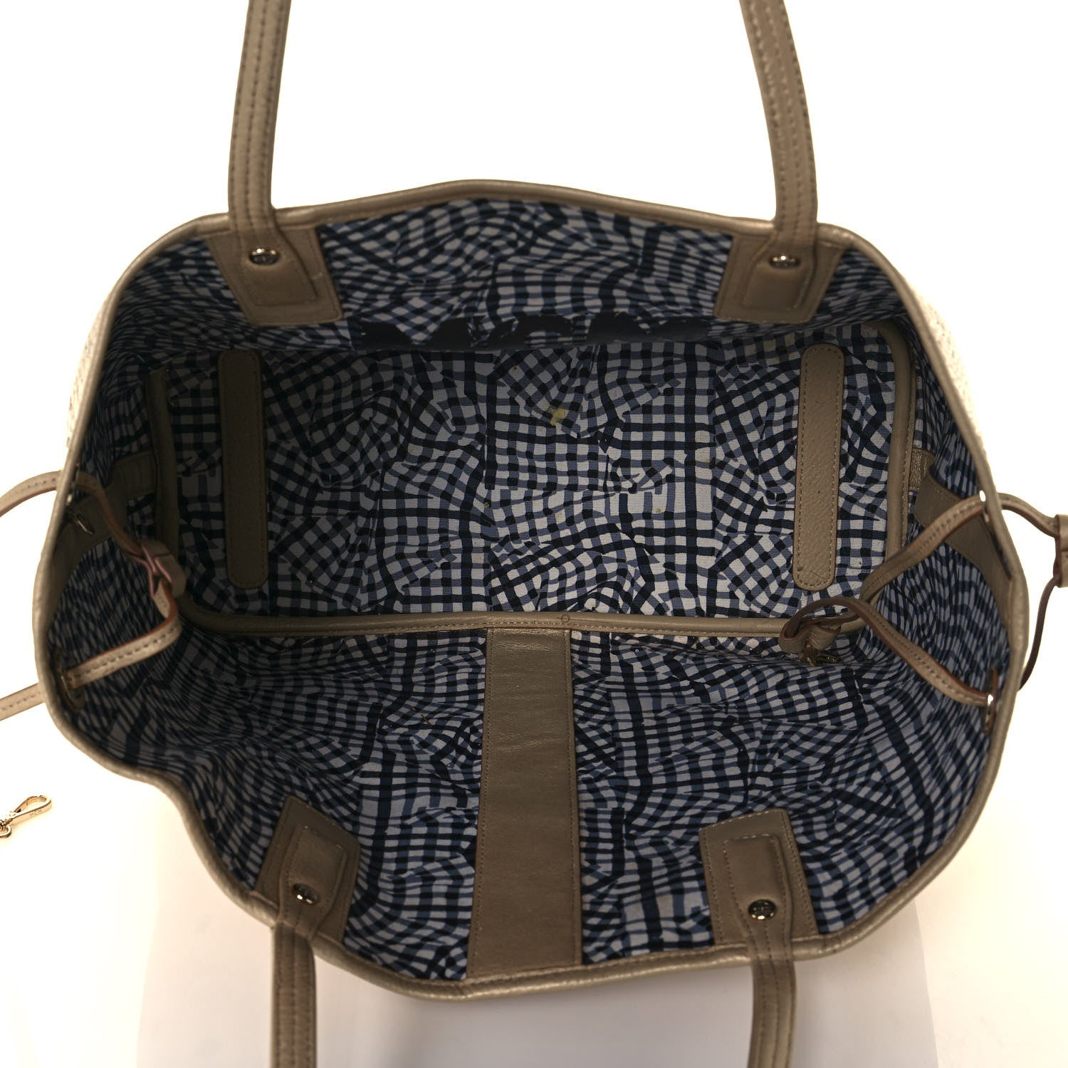 MCM Metallic Visetos Medium Liz Reversible Shopper Tote Gold 5 of 19