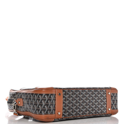 Goyard Chevron Ambassade MM Briefcase Black Gold 4 of 10