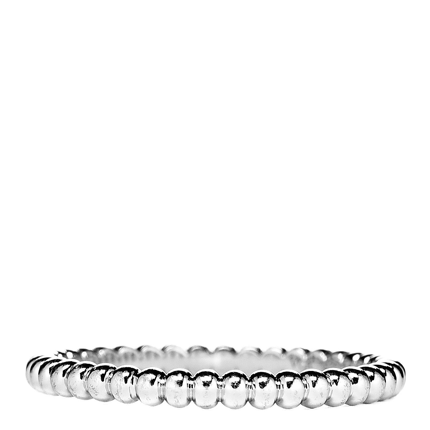 Van Cleef & Arpels 18K White Gold Small Perlee Ring 57 8 1 of 4