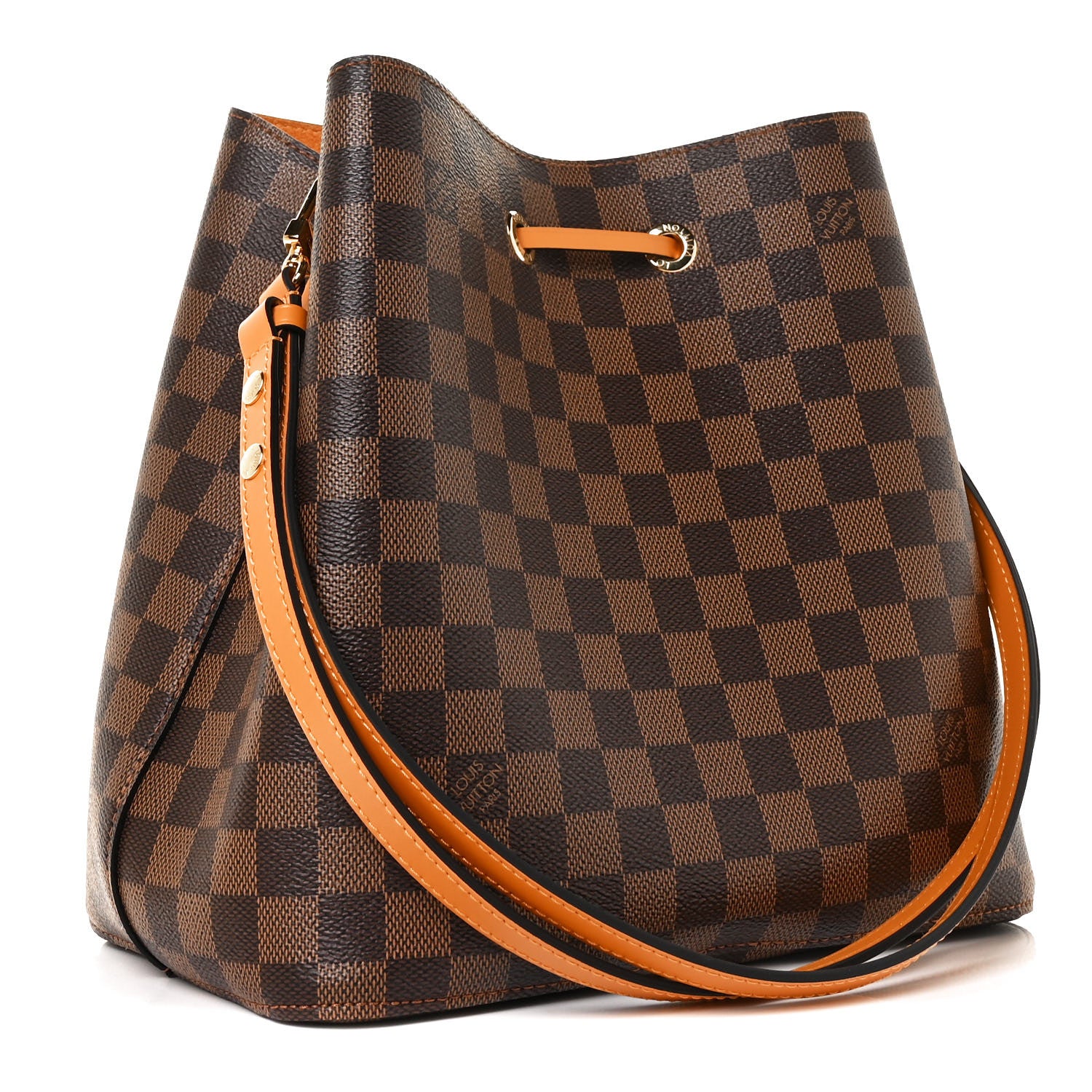 Louis Vuitton Damier Ebene Neonoe MM Safran 3 of 7