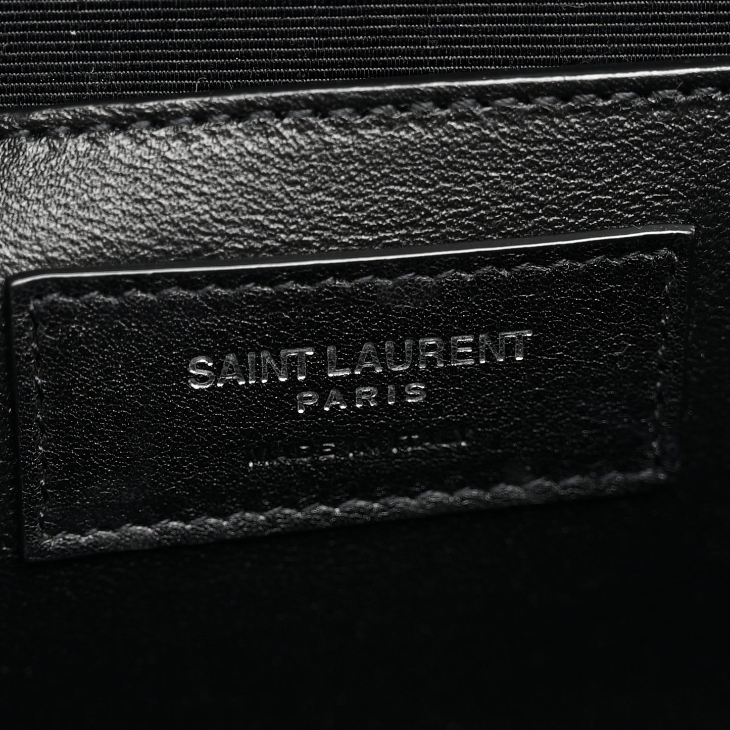 Grain De Poudre Textured Mixed Matelasse Triquilt Small Monogram Satchel Black