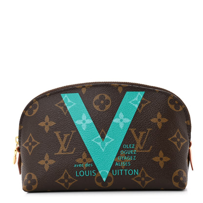 Louis Vuitton Monogram V Cosmetic Pouch Turquoise 1 of 6