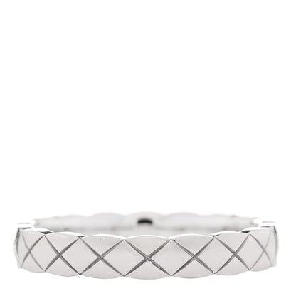 Chanel 18K White Gold Mini Coco Crush Ring 53 6.25 3 of 5