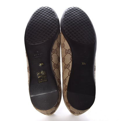 Gucci GG Monogram Ballet Flat 36.5 Beige Ebony 5 of 9