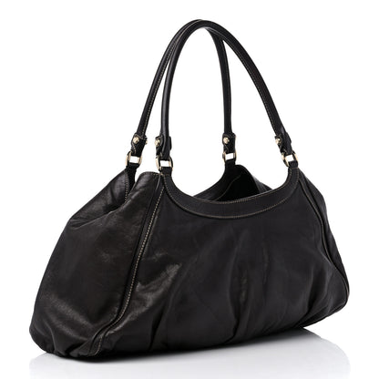 Gucci Calfskin Large D Gold Ring Shoulder Bag Chocolate 3 of 13