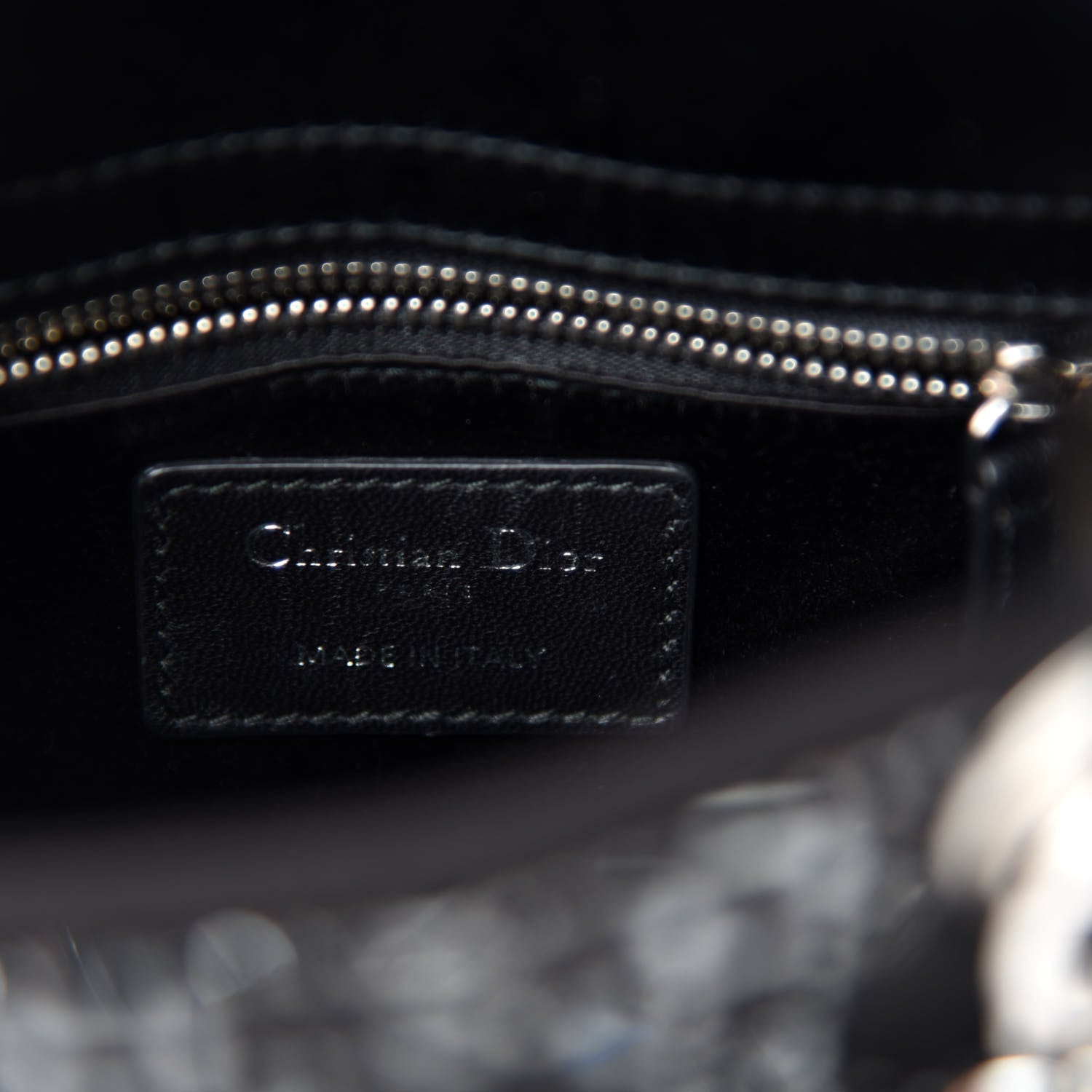 Christian Dior Satin Crystal Cannage Mini Lady Dior Black 8 of 11