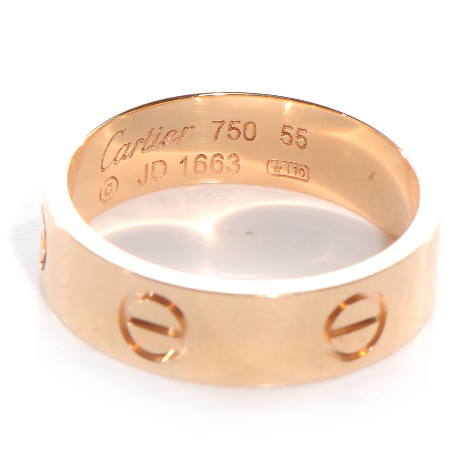 Cartier 18K Yellow Gold 5.5mm LOVE Ring 55 7.25 3 of 5