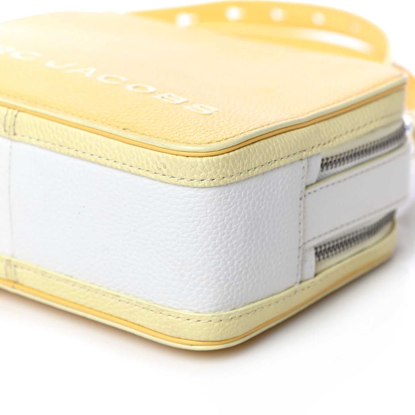 Calfskin Mini The Textured Box Bag Yellow White